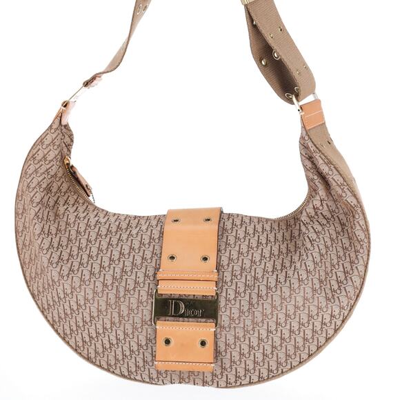 Christian Dior Trotteur Monogram Street Chic Hobo Beige - Picture 1 of 9